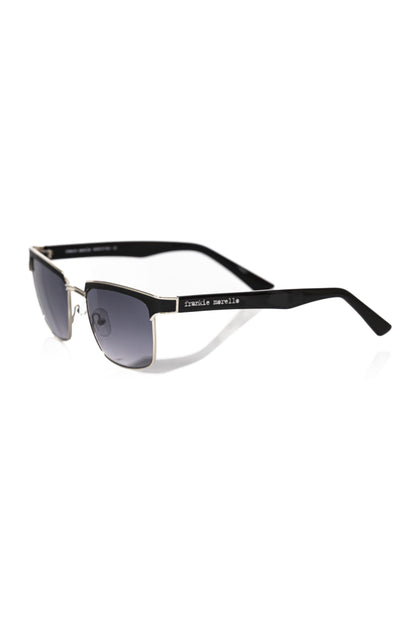 Lunettes de soleil Frankie Morello en fibre métallique noire pour homme