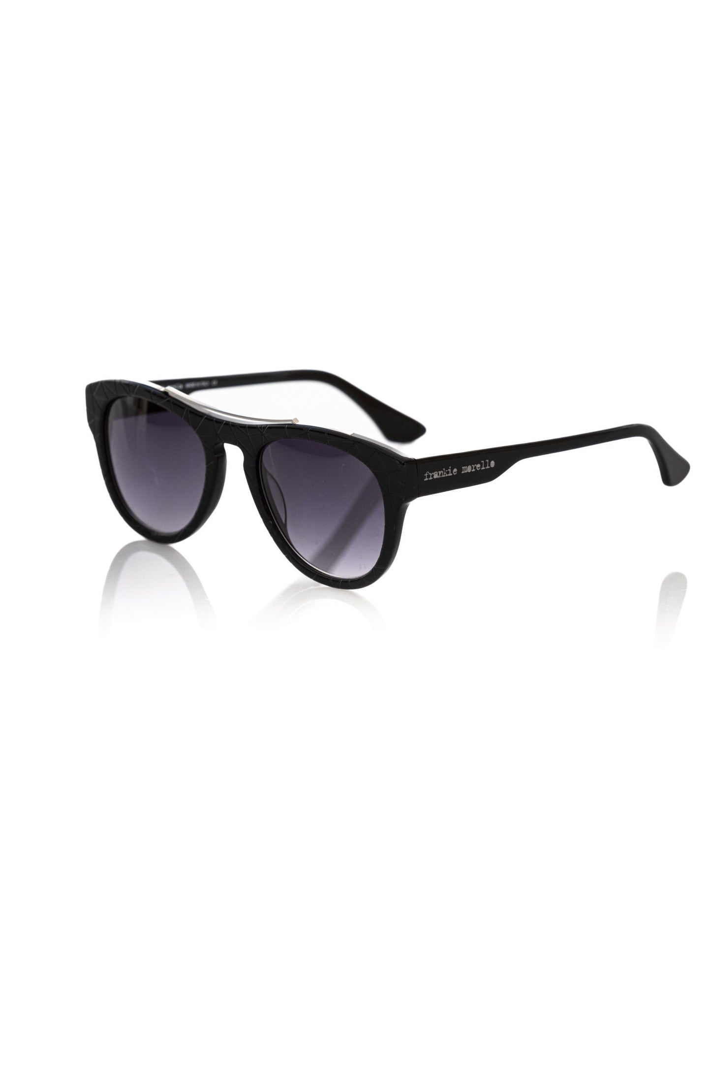 Lunettes de soleil Frankie Morello en acétate noir pour homme
