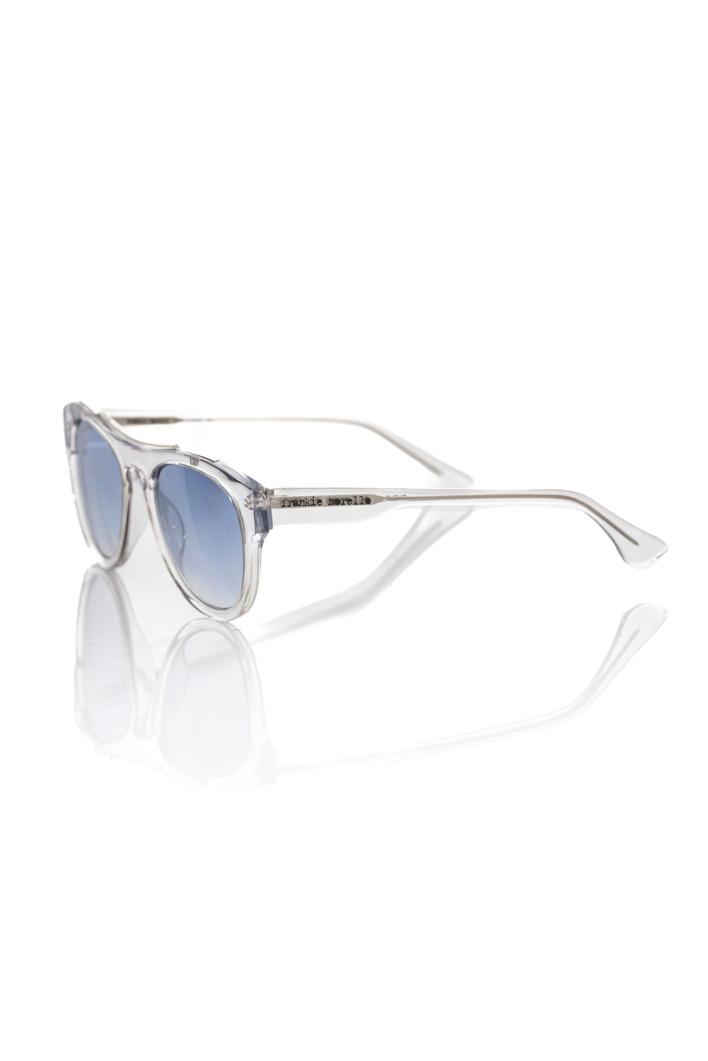 Lunettes de soleil Frankie Morello en acétate blanc pour homme