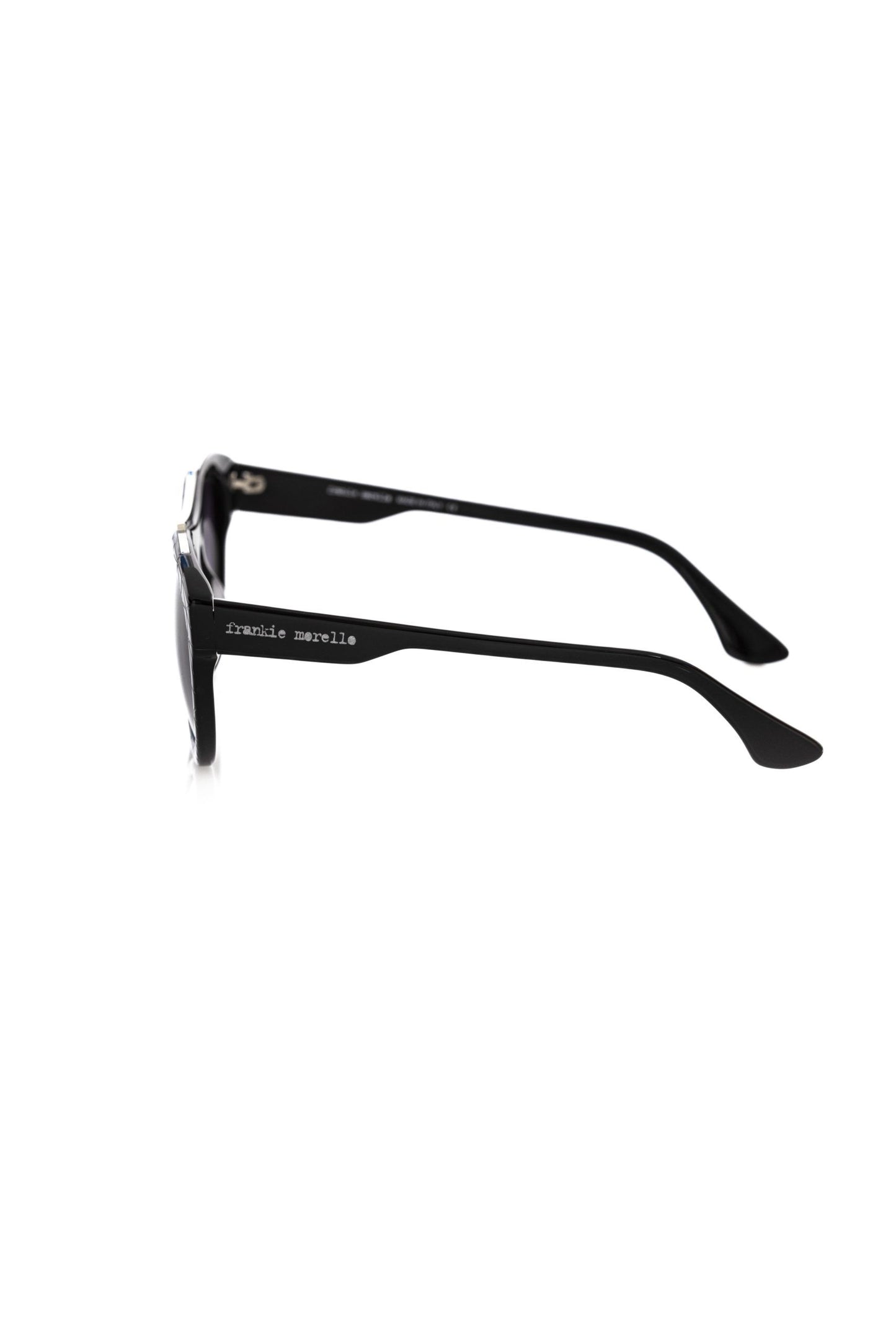 Lunettes de soleil Frankie Morello en acétate noir pour homme
