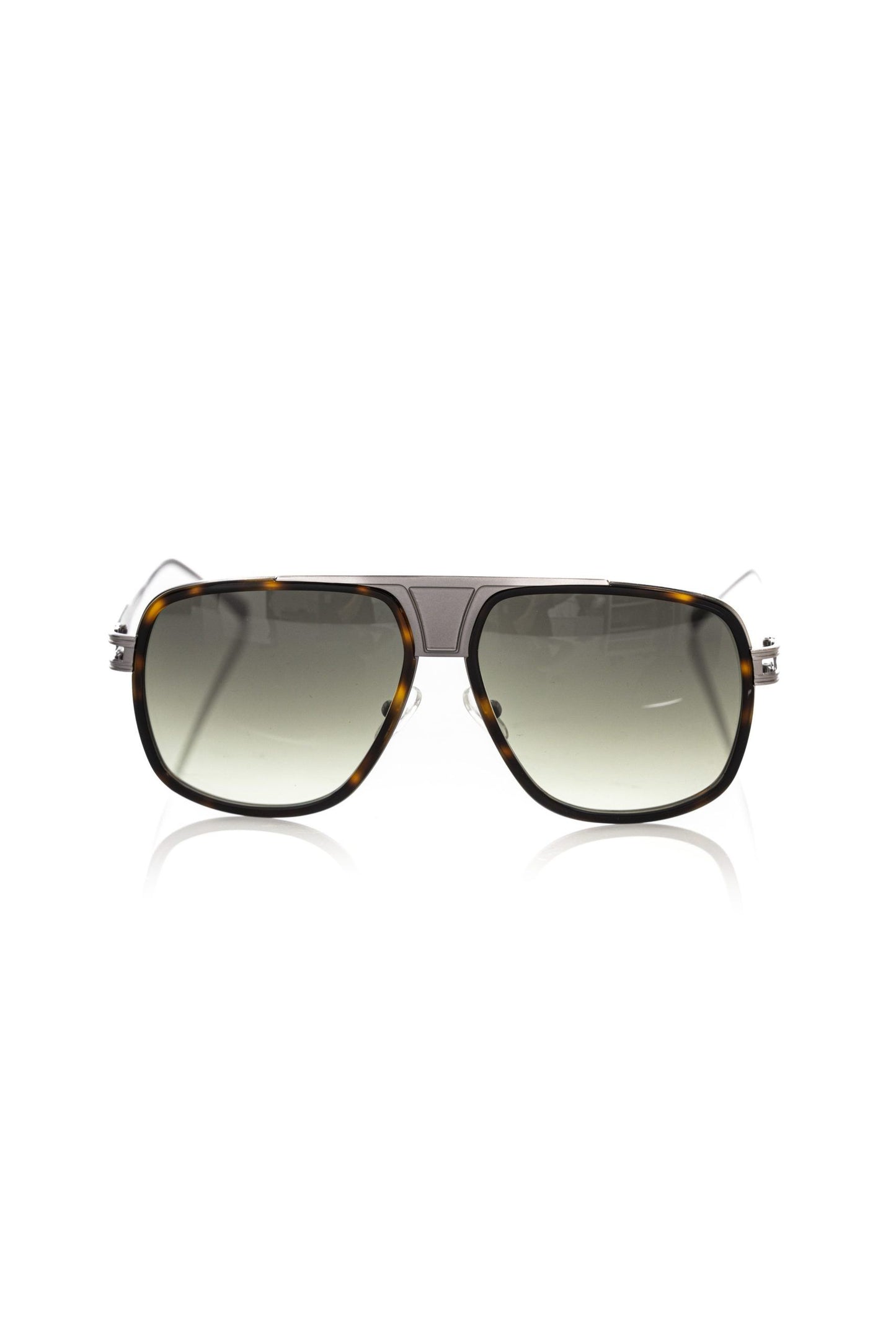 Lunettes de soleil Frankie Morello en fibre métallisée marron pour homme