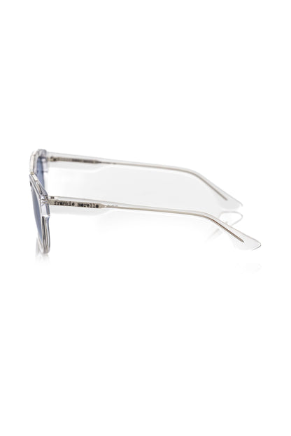 Lunettes de soleil Frankie Morello en acétate blanc pour homme