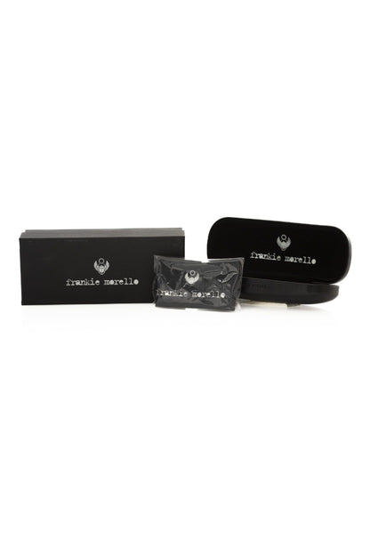 Lunettes de soleil Frankie Morello en acétate noir pour homme