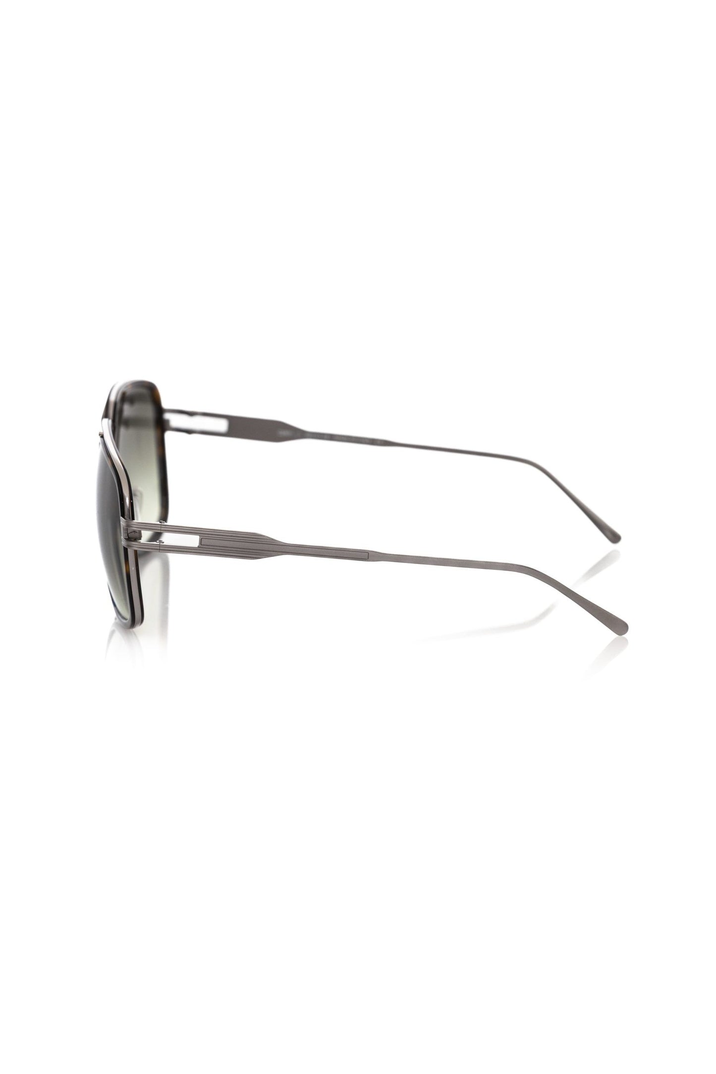 Lunettes de soleil Frankie Morello en fibre métallisée marron pour homme