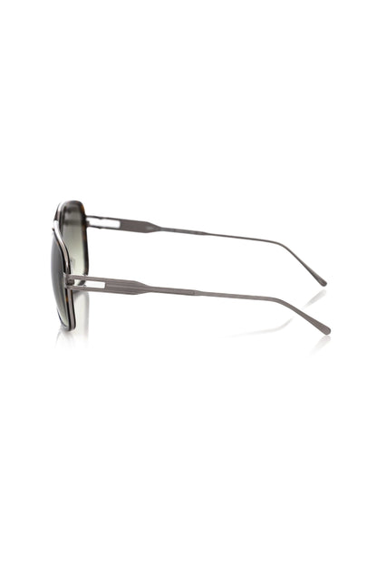 Lunettes de soleil Frankie Morello en fibre métallisée marron pour homme
