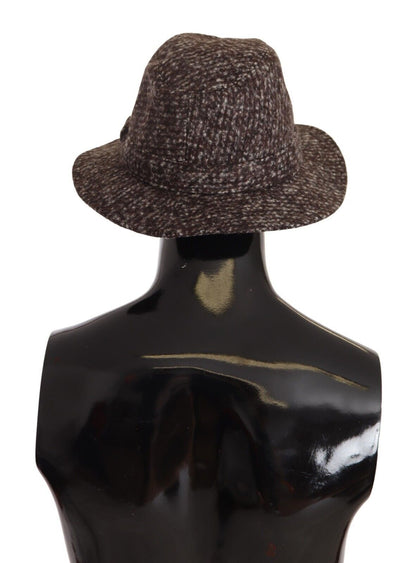 Dolce &amp; Gabbana Gray Melange Blended Textured Tweed Hat