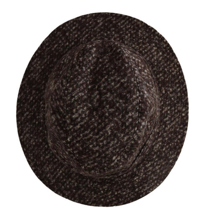 Dolce &amp; Gabbana Gray Melange Blended Textured Tweed Hat