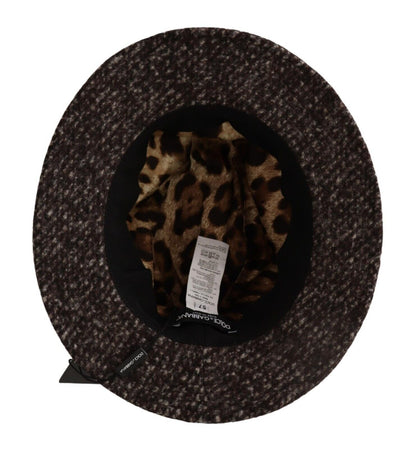 Dolce &amp; Gabbana Gray Melange Blended Textured Tweed Hat