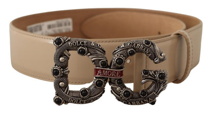 Ceinture Dolce &amp; Gabbana vintage en laiton ornée de perles et de logo