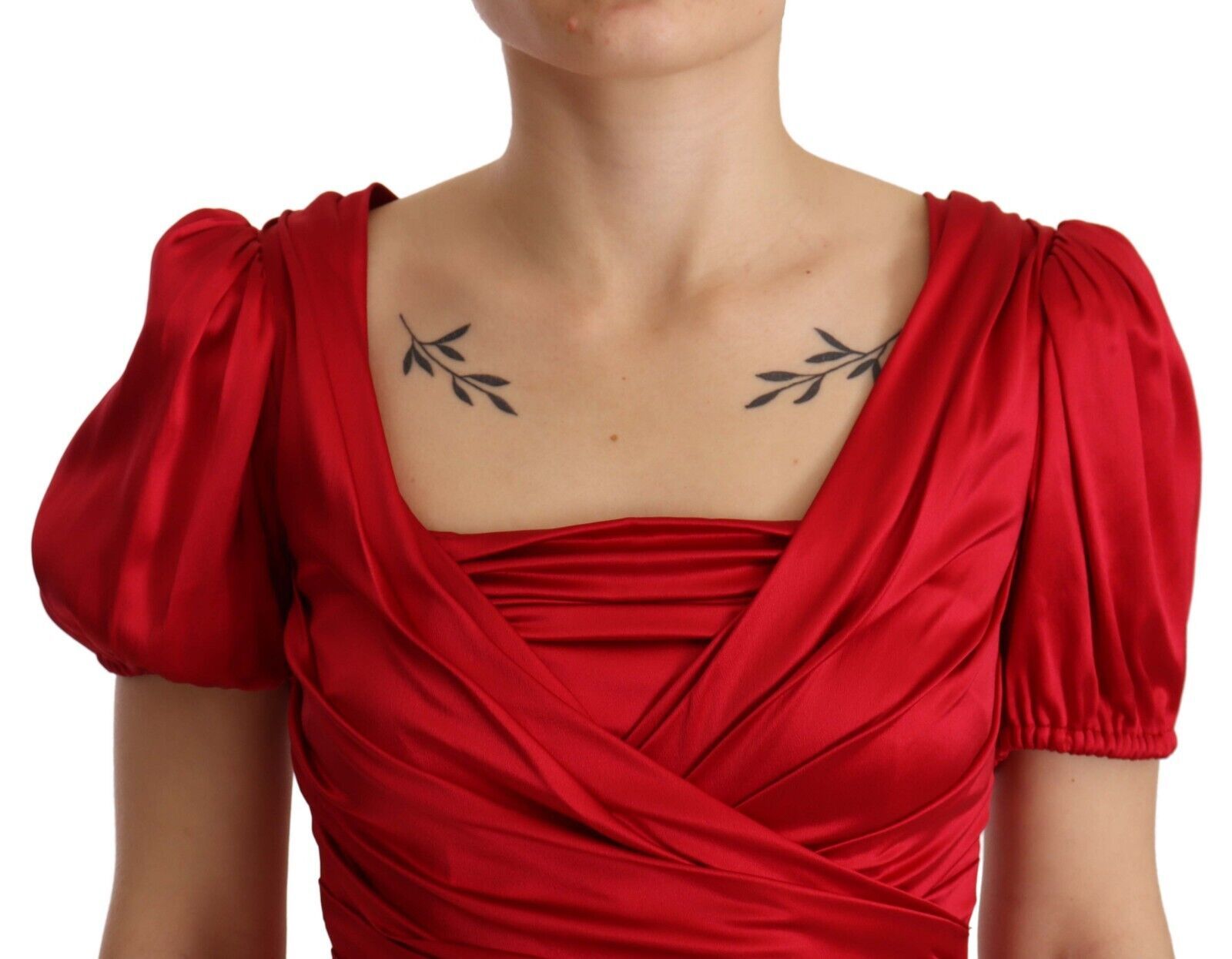 Dolce & Gabbana Red Silk Stretch Sheath Mermaid Gown Dress by Dolce & Gabbana