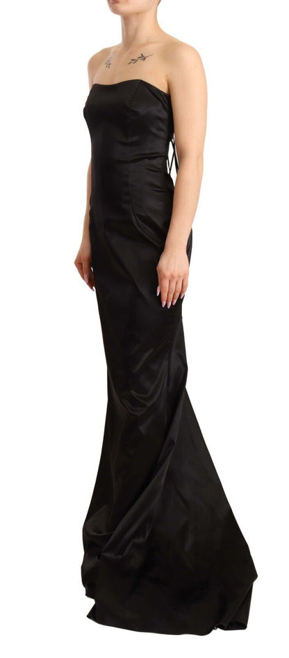 Dolce & Gabbana Black Silk Stretch Sheath Mermaid Gown Dress by Dolce & Gabbana