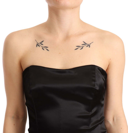 Dolce & Gabbana Black Silk Stretch Sheath Mermaid Gown Dress by Dolce & Gabbana