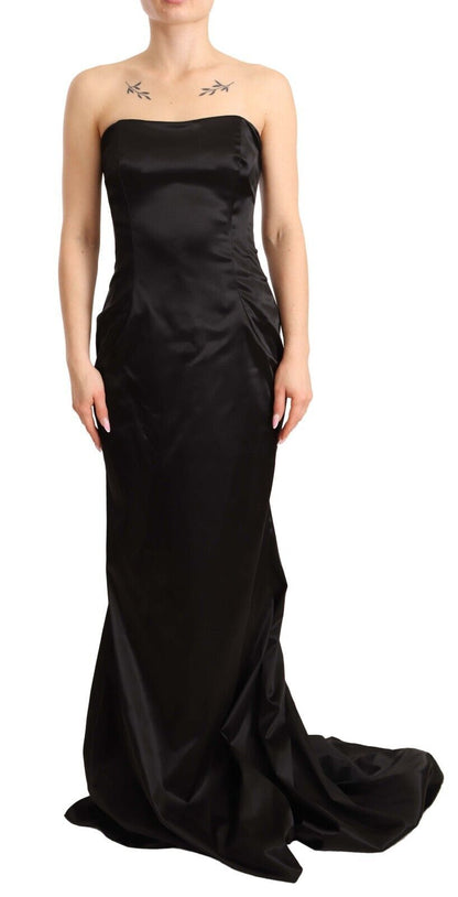 Dolce & Gabbana Black Silk Stretch Sheath Mermaid Gown Dress by Dolce & Gabbana