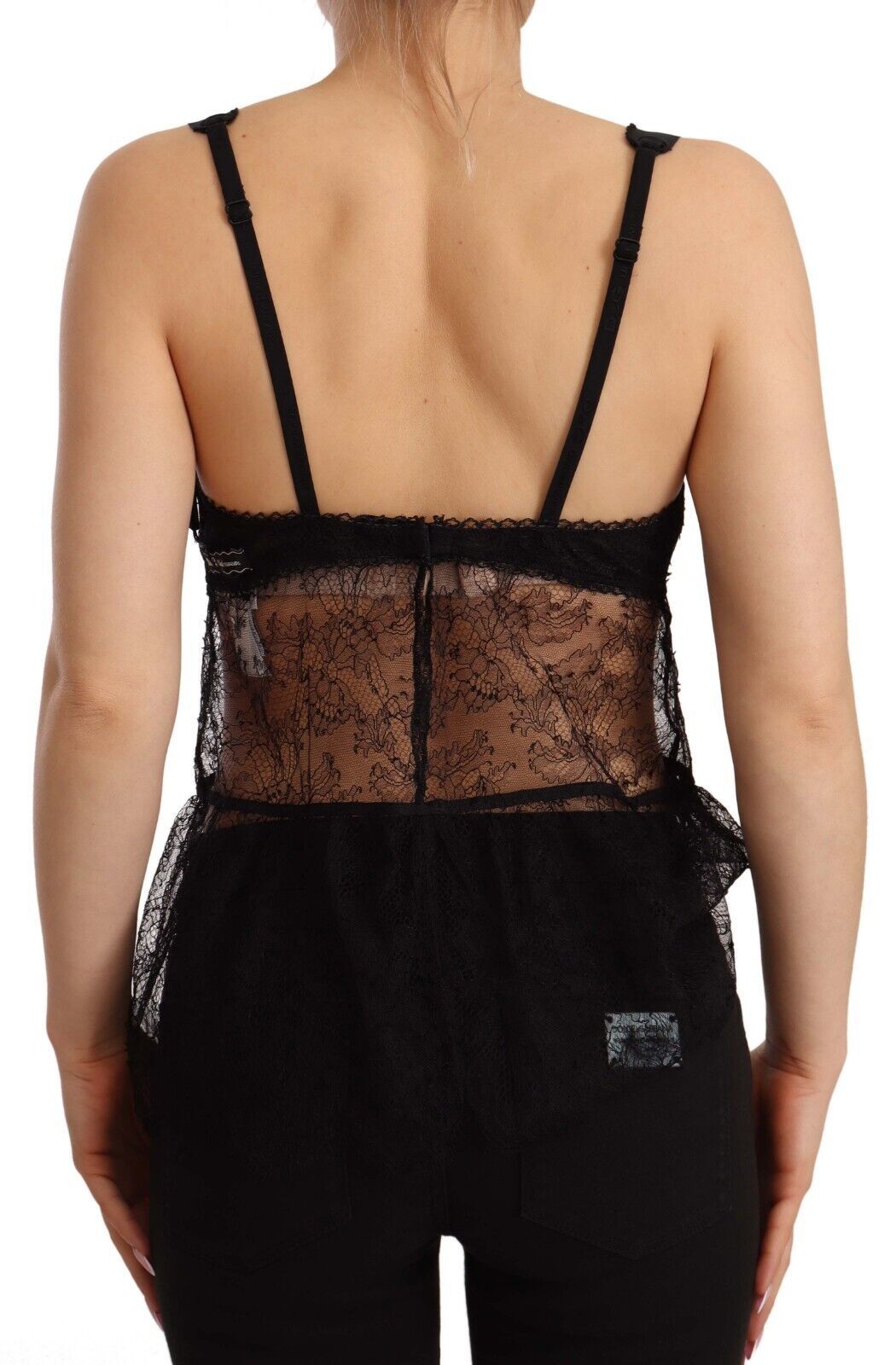 Nuisette élégante en soie noire Dolce &amp; Gabbana