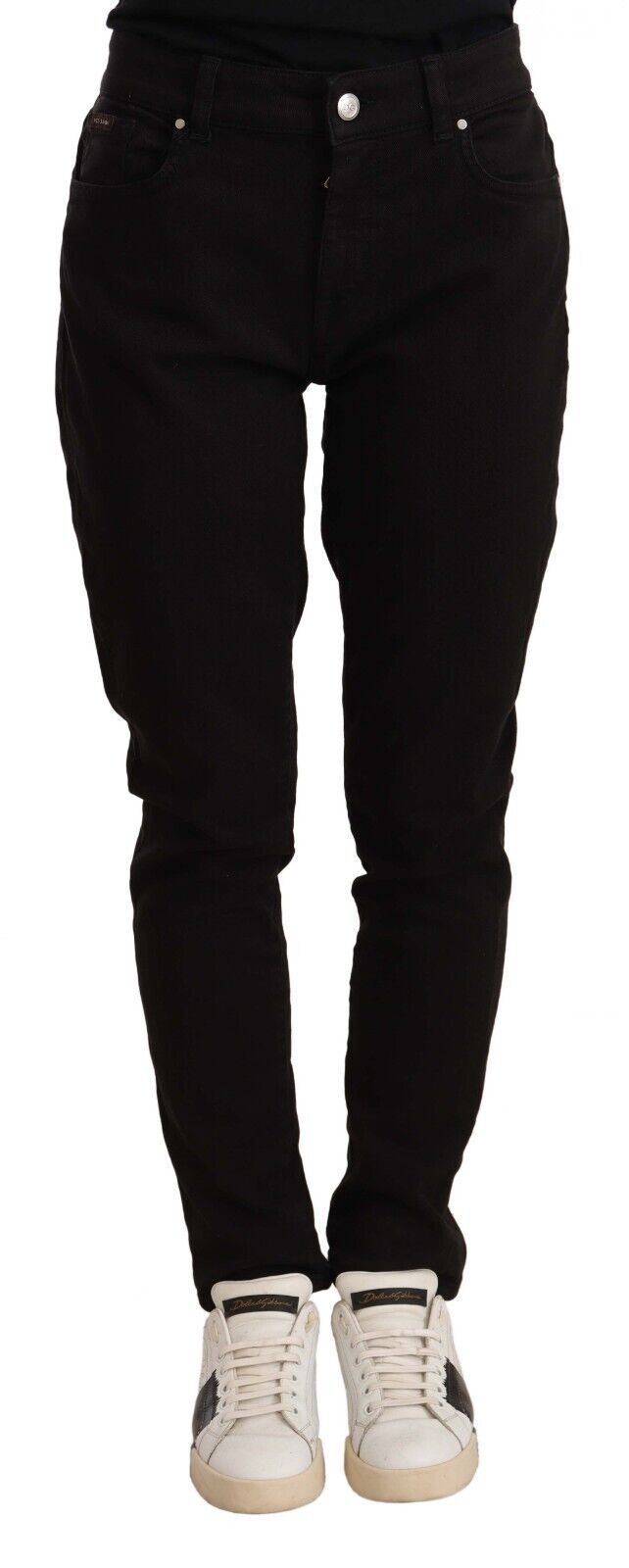 Dolce & Gabbana Black Skinny Slim Denim Cotton Stretch Jeans by Dolce & Gabbana