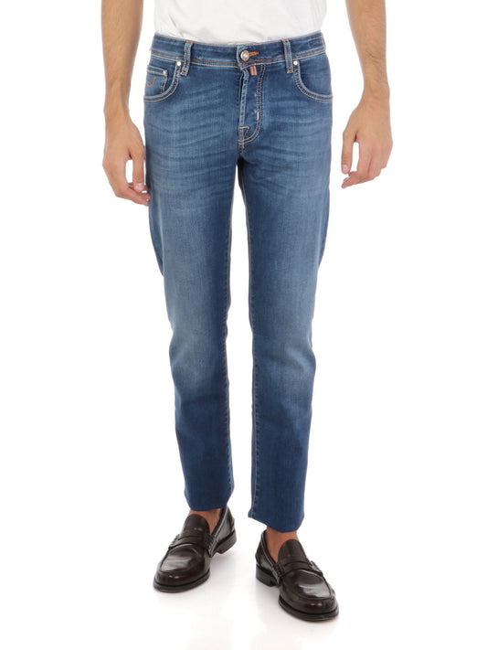 Jean slim en coton bleu Jacob Cohen pour homme