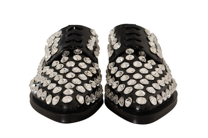 Ballerines habillées en cuir ornées de cristaux Dolce &amp; Gabbana
