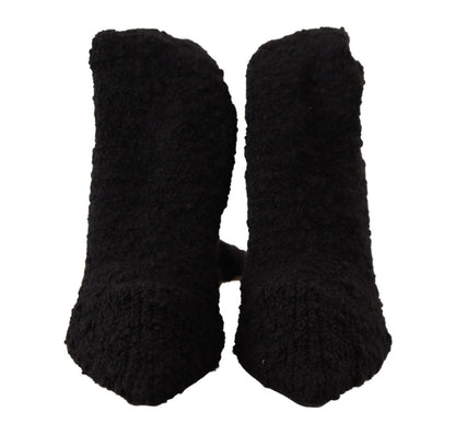 Bottes chaussettes extensibles noires chics Dolce &amp; Gabbana