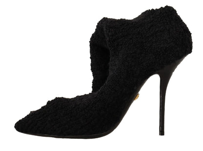 Bottes chaussettes extensibles noires chics Dolce &amp; Gabbana