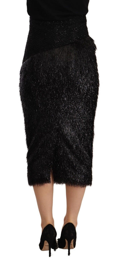 Jupe crayon mi-longue taille haute élégante de Masha Ma
