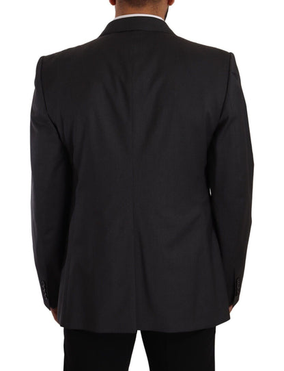 Dolce &amp; Gabbana Gray Double Breasted 2 Piece SICILIA Blazer