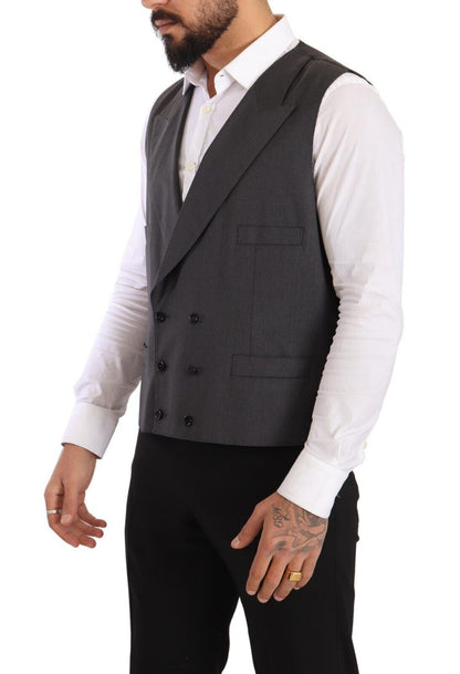 Dolce &amp; Gabbana Gray Double Breasted 2 Piece SICILIA Blazer