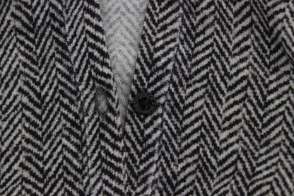 Dolce &amp; Gabbana Élégant cardigan en laine noir et blanc