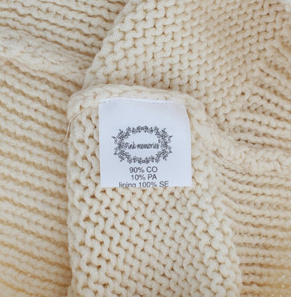 Pull sans manches en tricot beige PINK MEMORIES