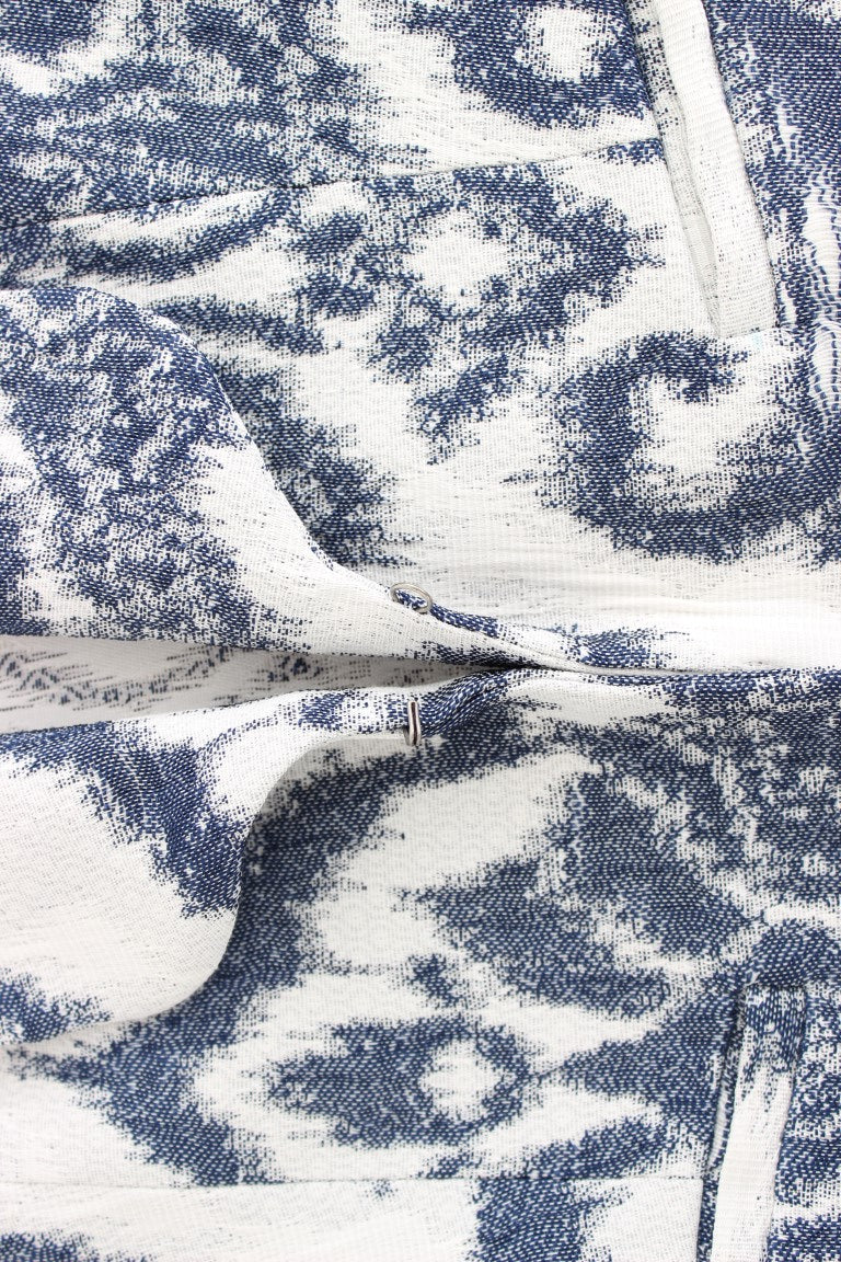 Blazer court bleu bicolore élégant de Christian Pellizzari