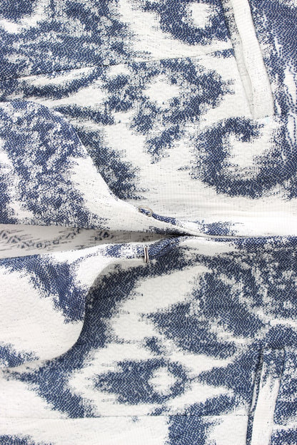 Blazer court bleu bicolore élégant de Christian Pellizzari