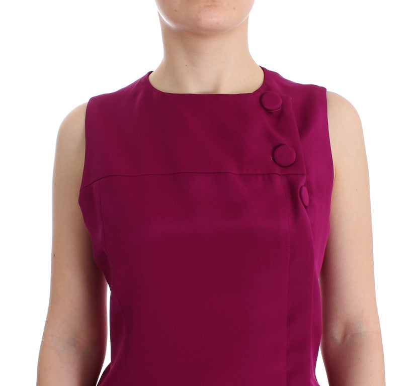 Superbe chemisier violet sans manches en soie Barbara Casasola