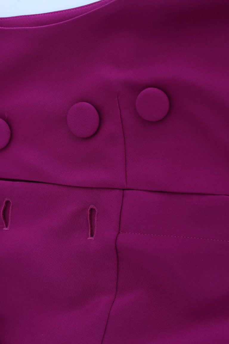 Superbe chemisier violet sans manches en soie Barbara Casasola