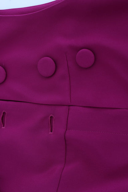 Superbe chemisier violet sans manches en soie Barbara Casasola