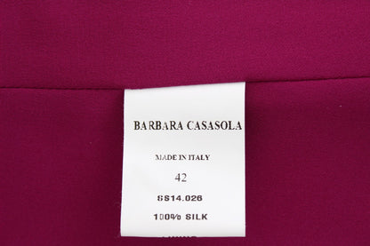 Superbe chemisier violet sans manches en soie Barbara Casasola