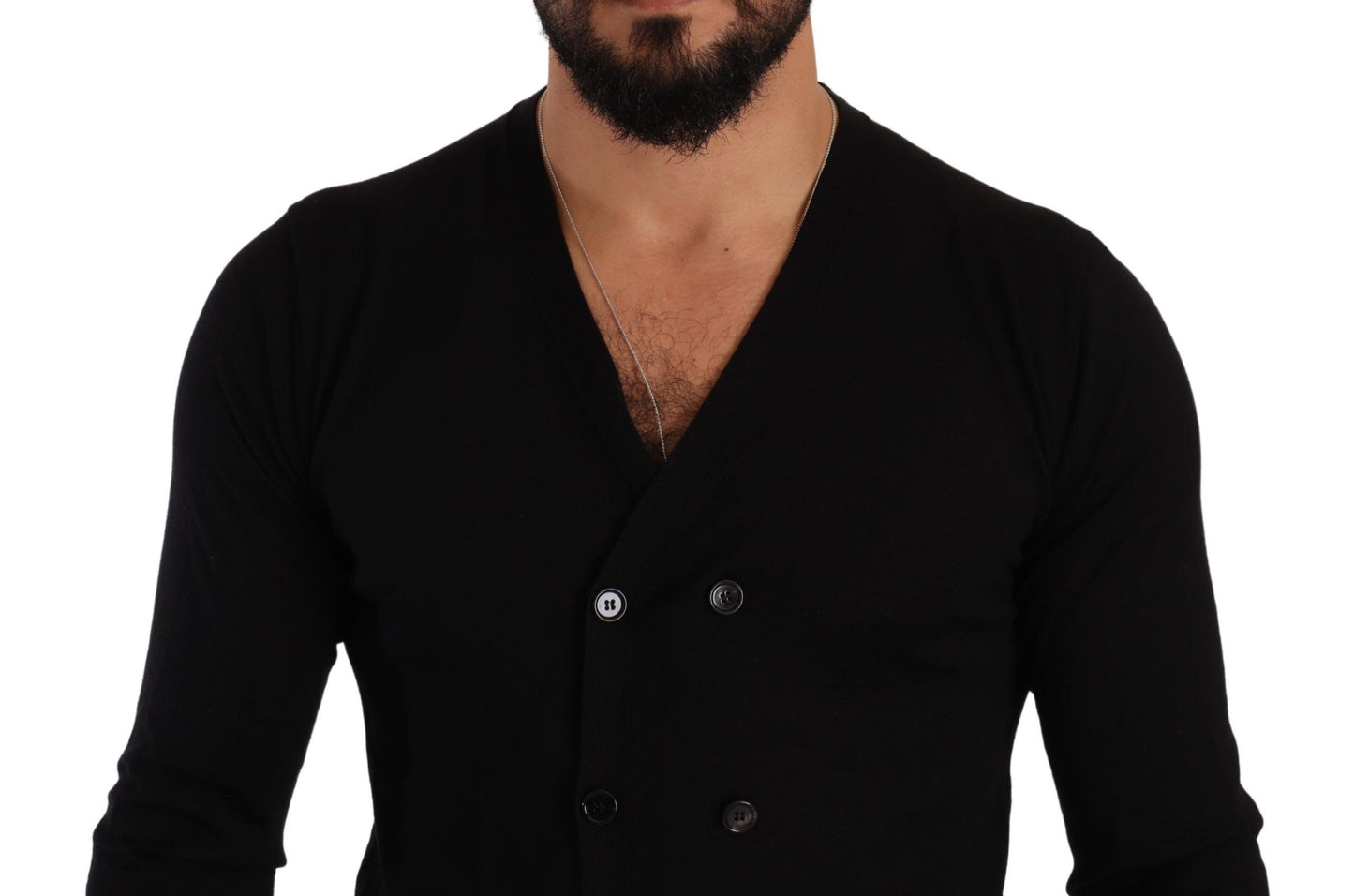 Dolce & Gabbana Black Cashmere Button Down Cardigan Sweater by Dolce & Gabbana