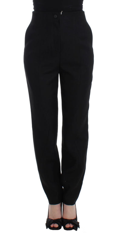 Pantalon noir élégant taille haute BAALE SUKTAE