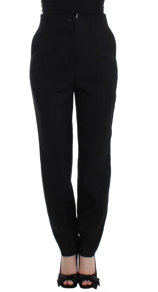 Pantalon noir élégant taille haute BAALE SUKTAE