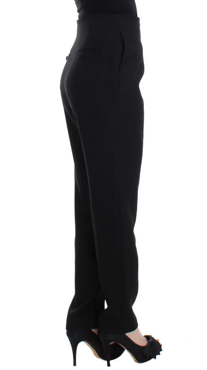Pantalon noir élégant taille haute BAALE SUKTAE