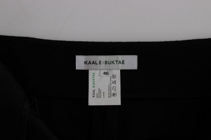 Pantalon noir élégant taille haute BAALE SUKTAE