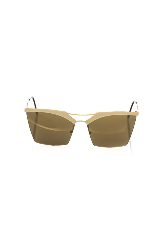 Frankie Morello Gold Metallic Women Sunglasses
