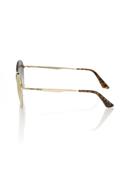 Frankie Morello Beige Metallic Women Sunglasses