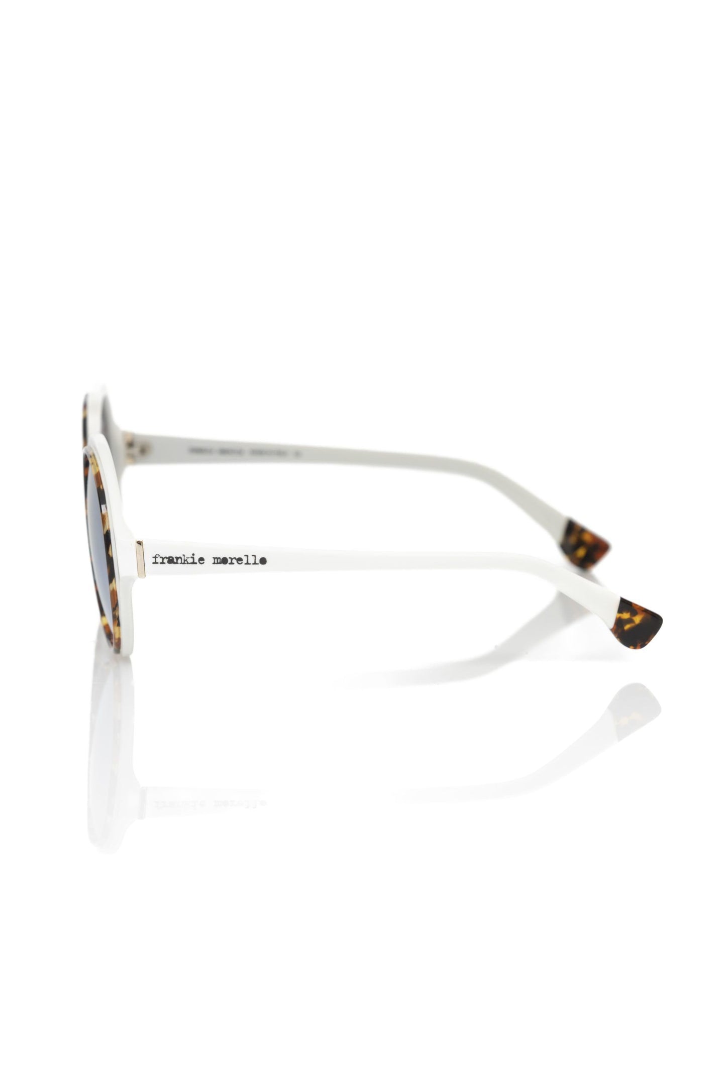 Frankie Morello White Acetate Women's Sunglasses