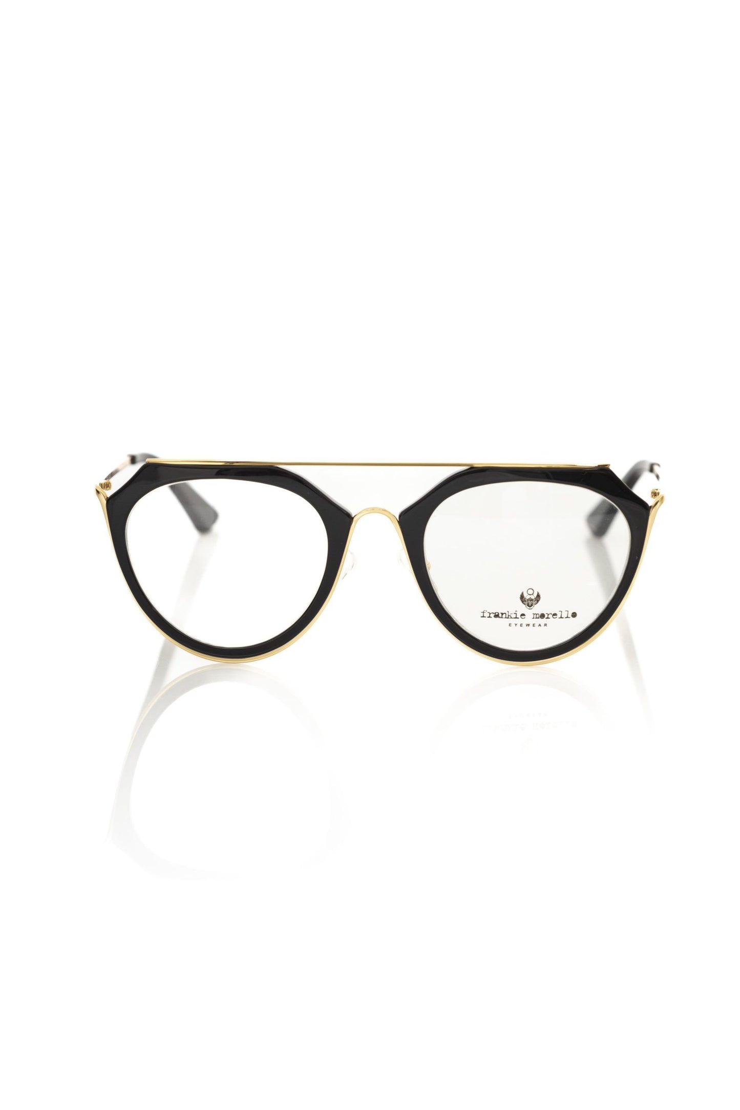 Frankie Morello Aviator-Style Chic Eyeglasses with Gold Accents by Frankie Morello