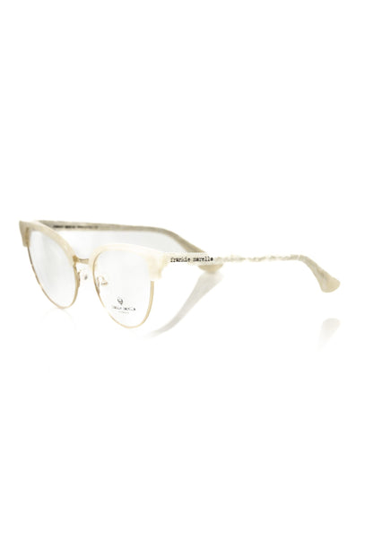 Monture Frankie Morello blanche métallisée pour femme