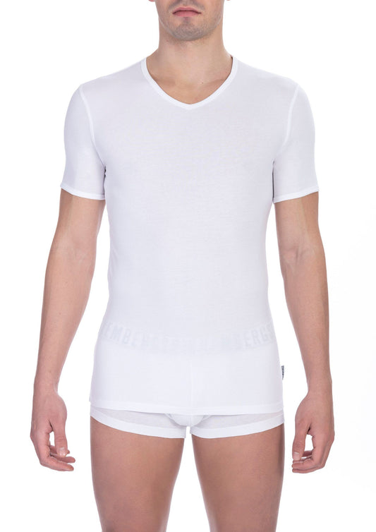 T-shirt homme en coton blanc Bikkembergs