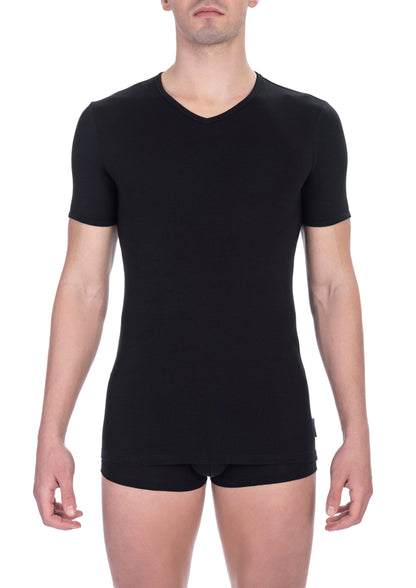 T-shirt homme en coton noir Bikkembergs