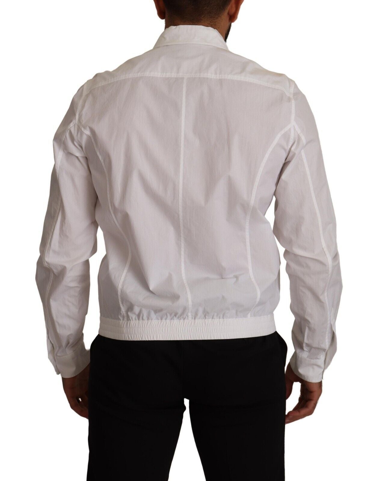 Dolce & Gabbana White Cotton Button Down Men Collared Shirt by Dolce & Gabbana