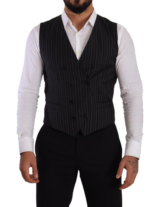 Dolce &amp; Gabbana - Robe gilet élégante à rayures et double boutonnage