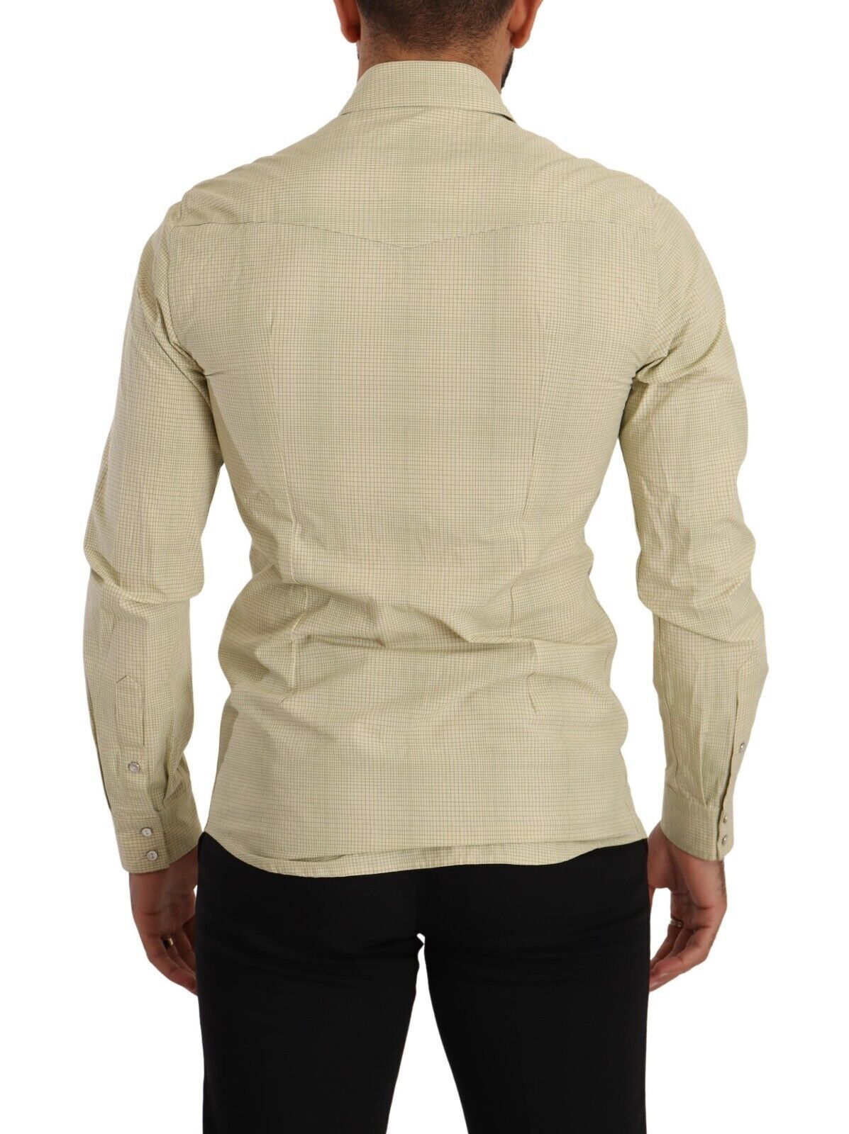 Dolce & Gabbana Yellow SICILIA Cotton Casual Slim Fit Shirt by Dolce & Gabbana
