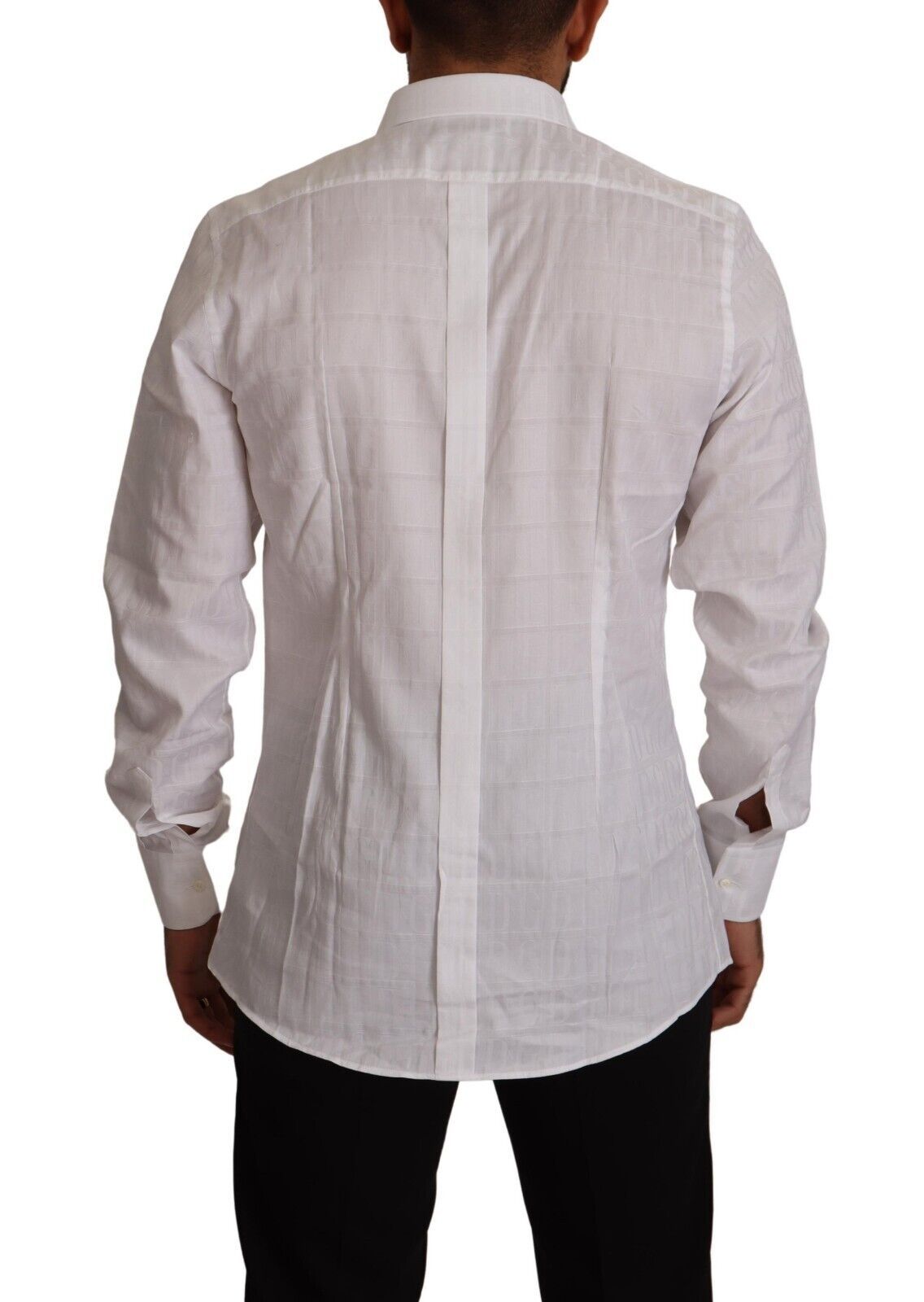 Dolce & Gabbana White GOLD Cotton Slim Fit Dress Formal Shirt by Dolce & Gabbana